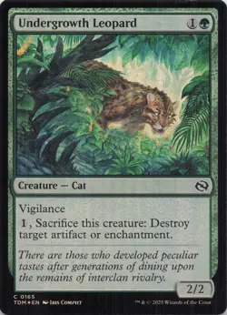 Undergrowth Leopard Tarkir Dragonstorm Foil #165 NM MTG - Image 1