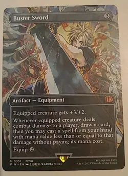 MTG - Buster Sword - FIN Final Fantasy 0351 Mythic Base Borderless - Image 1