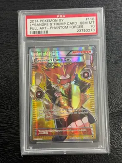 2014 Pokemon XY Phantom Forces 118/119 Lysandre’s Trump Card PSA 10 - Image 1