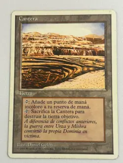 Strip Mine (Cantera) - Spanish 4th Ed. 1995 - MTG, Magic the Gathering card [LP] - Image 1