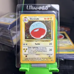 Pokemon TCG NM Electrode 2/64 Holo Ultra Rare Card Jungle Set missing symbol - Image 1