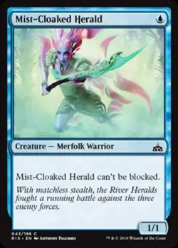 Mist-Cloaked Herald - Light Play MTG Rivals of Ixalan - Image 1