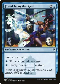 Freed from the Real x1 Masters 25 MTG Magic the Gathering Blue Enchantment Card - Image 1