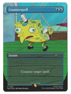 Counterspell 1933 Spongebob Secret Lair Drop SLD MTG Magic Rainbow Foil Rare - Image 1