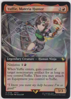 MTG Yuffie, Materia Hunter (Extended Art) Commander: Final Fantasy Foil - Image 1