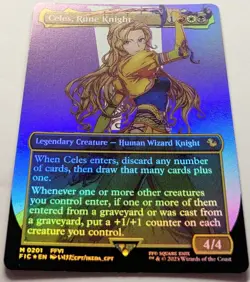 CELES, RUNE KNIGHT Borderless Foil - Final Fantasy MTG Magic: the Gathering - Image 2
