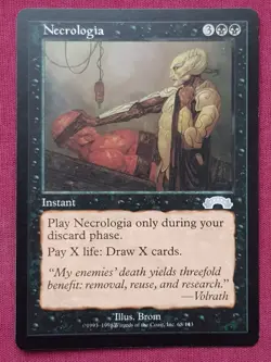 Magic The Gathering EXODUS NECROLOGIA card MTG - Image 1