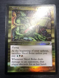 Nicol Bolas Foil Time Spiral (TSP) Near Mint Condition with Display Case MTG Mag - Image 2