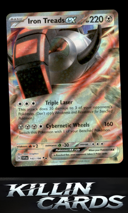 Iron Treads ex - 143/198 143/198 Pokemon Double Rare SV01: Scarlet & Violet Base - Image 1