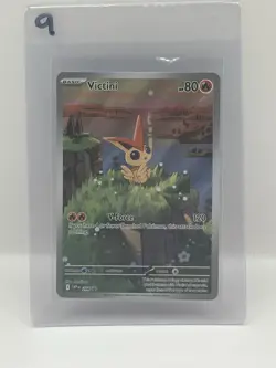 Pokemon Black Bolt / White Flare Victini SVP 208 Promo Illustration Rare NM - Image 1