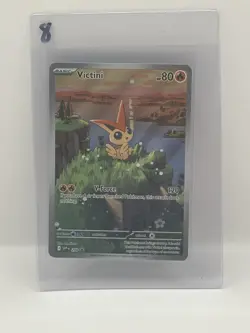 Pokemon Black Bolt / White Flare Victini SVP 208 Promo Illustration Rare NM - Image 1