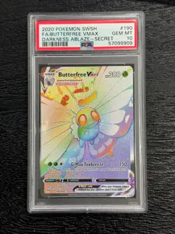 2020 Pokemon Darkness Ablaze 190/189 Butterfree VMAX Full Art PSA 10 - Image 1