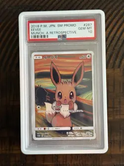 2018 Eevee Scream Munch A Retrospective Promo 287/SM-P Pokemon Japanese PSA 10 - Image 1