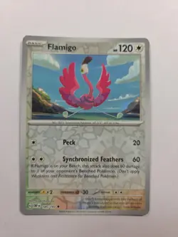Flamigo 185/197 Obsidian Flames OBF uncommon Reverse Holo Near Mint Nm Pokemon - Image 1