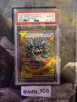 2024 POKEMON JPN SV8A-TERASTAL FEST EX #201 TEAL MASK OGERPON EX PSA 10 - Image 1