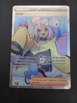 Iono SVP EN 124 Black Star Promo Scarlet & Violet NM Pokemon Full Art Trainer - Image 1