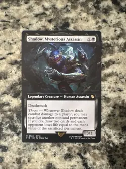 Mtg. Shadow, Mysterious Assassin. Borderless. Commander: Final Fantasy. PF - Image 1