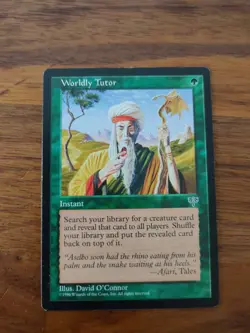 Magic the Gathering MTG Worldly Tutor Mirage - Image 1