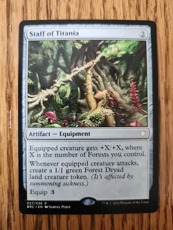 Staff of Titania - Brothers’ War Commander BRC - Rare Equipment - MTG - LP - #27 - Image 1