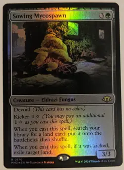 MTG English Magic Card NM FOIL SOWING MYCOSPAWN from Modern Horizon 3 - Image 1