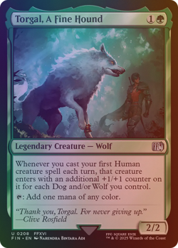 Torgal, A Fine Hound - FIN #208 | FOIL | NM | MTG - Image 1