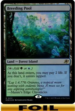 1x - Breeding Pool - FOIL - Edge of Eternities - NM MTG - Image 1