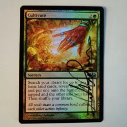 Magic The Gathering - 1x Signed Foil Cultivate (mtg) M11 - 3 avail - Image 1