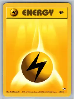 Pokemon TCG Lightning Energy Gym Heroes Set 2 130/132 1st Edition - Image 1