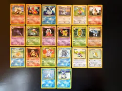 LP/NM (Unlimited) Pokemon BASE Set UNCOMMON/COMMON Non-Holo Lot Complete - Image 1
