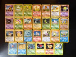 LP/NM (Unlimited) Pokemon BASE Set UNCOMMON/COMMON Non-Holo Lot Complete - Image 2