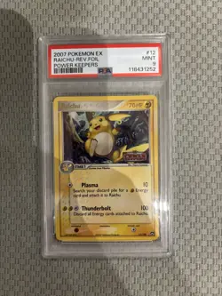 Pokemon Raichu EX Power Keepers Reverse Holo Rare #12 PSA 9 Mint New Cert - Image 1