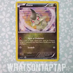 Pokemon Card Axew 12/20 Holo Rare Black White Dragon Vault Singles LP Vintage - Image 1