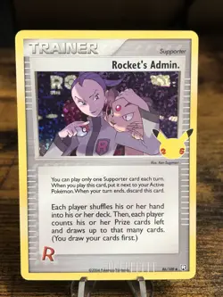 Pokemon Trainer Rocket's Admin. 86/109 Holo 25th Anniversary Celebrations - Image 1