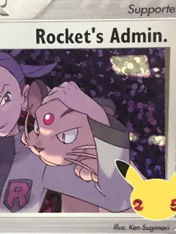 Pokemon Trainer Rocket's Admin. 86/109 Holo 25th Anniversary Celebrations - Image 2