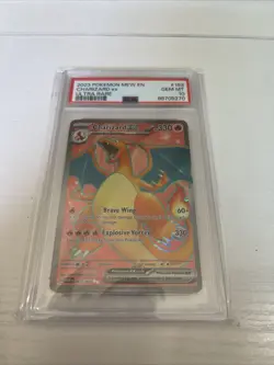 Charizard EX Ultra Rare Full Art 2023 Pokemon Mew En-151 PSA 10 Gem MT - Image 1