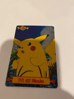 POKEMON CARD TV2 #25 PIKACHU Red Label 1999 Topps TV Animation Edition - Image 1