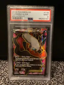 2016 POKEMON XY BREAKPOINT #118 FULL ART/DARKRAI EX PSA 9 - Image 1