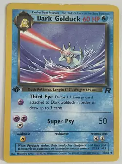 NM Dark Golduck 37/82 1st Edition Team Rocket Pokemon 2000 - Image 1