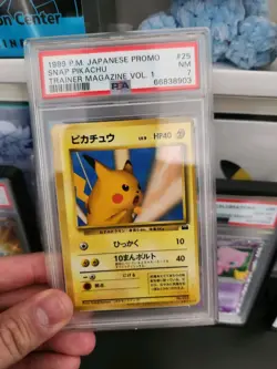 1999 Pokemon Snap Pikachu Trainer Magazine Vol. 1 Japanese Promo PSA 7 NM - Image 1