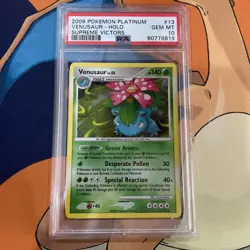 2009 Pokemon Platinum Supreme Victors Venusaur - Holo PSA 10 GEM MINT 13/147 - Image 1