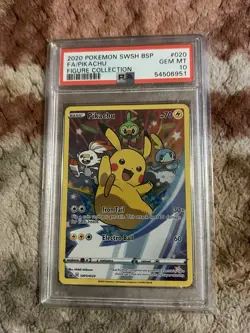 2020 POKEMON SWSH BLACK STAR PROMO #020 FA/PIKACHU FIGURE COLLECTION PSA 10 - Image 1