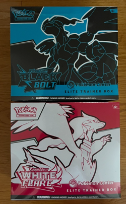 Pokemon Center Black Bolt & White Flare Bundle ETB Elite Trainer Box SEALED NEW - Image 1