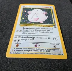 Chansey 3/130 Holo WOTC Pokemon TCG Card Base Set 2 Rare 2000 Vintage Original - Image 4