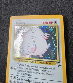 Chansey 3/130 Holo WOTC Pokemon TCG Card Base Set 2 Rare 2000 Vintage Original - Image 5