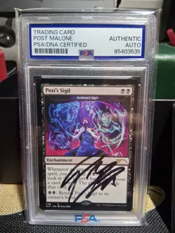 Post Malone's Signature On Post"s Sigil / Leshrac's Sigal MTG - Image 1