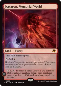 MTG Edge of Eternities Kavaron, Memorial World ~ Foil 0255 Mythic Mint - Image 1