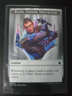 MTG Kaito, Cunning Infiltrator Emblem Ninja Token FDN 0024 0012 - Image 1