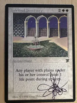 MTG ARTIST PROOF Legends Spiritual Sanctuary AP Sketch Amy WEBER Magic - Image 2