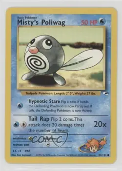 Misty's Poliwag 1st Ed. Pokemon Gym Heroes #87 2000 0jf5 - Image 1