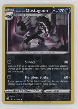 Galarian Obstagoon Reverse Foil Pokemon Sword & Shield Fusion Strike #161 0d95 - Image 1